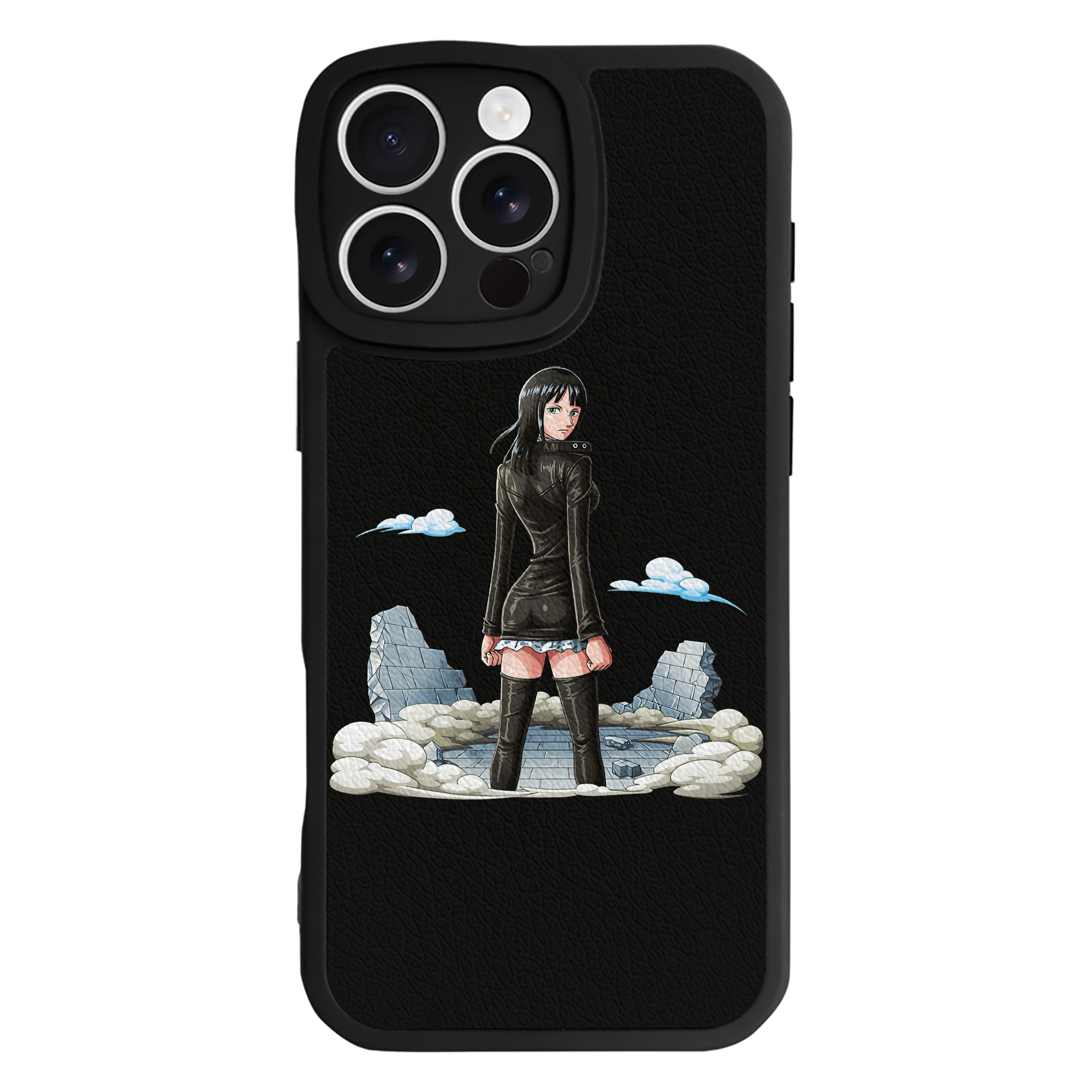 （画像用） ワンピース ニコ・ロビン ONE PIECE Nico Robin 【iPhone 16シリーズ対応】シリコンスマホケース（レザー調） 材質：シリコン